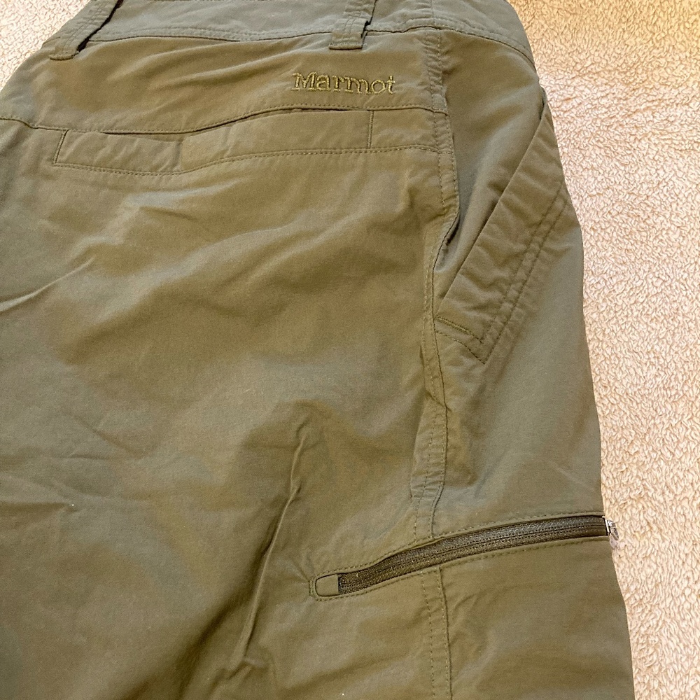 Marmot Transcend Convertible Pants Olive Green 32x32 - Picture 6 of 14